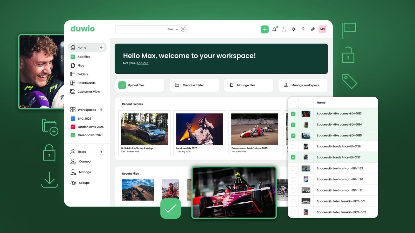 Duwio workspace interface Duwio workspace interface