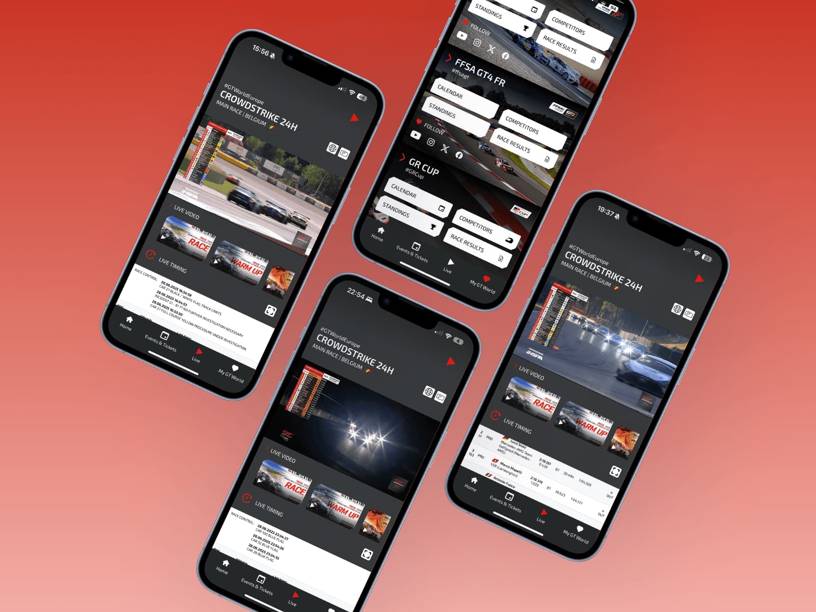 GT World mobile app screenshot on iOS