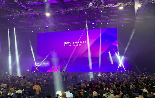 AWS Summit London 2022 Keynote Auditorium Photo of AWS Summit London 2022 Keynote Auditorium
