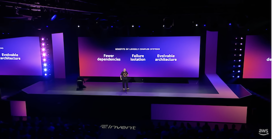 Dr Werner Vogels giving his keynote speach at re:Invent 2022