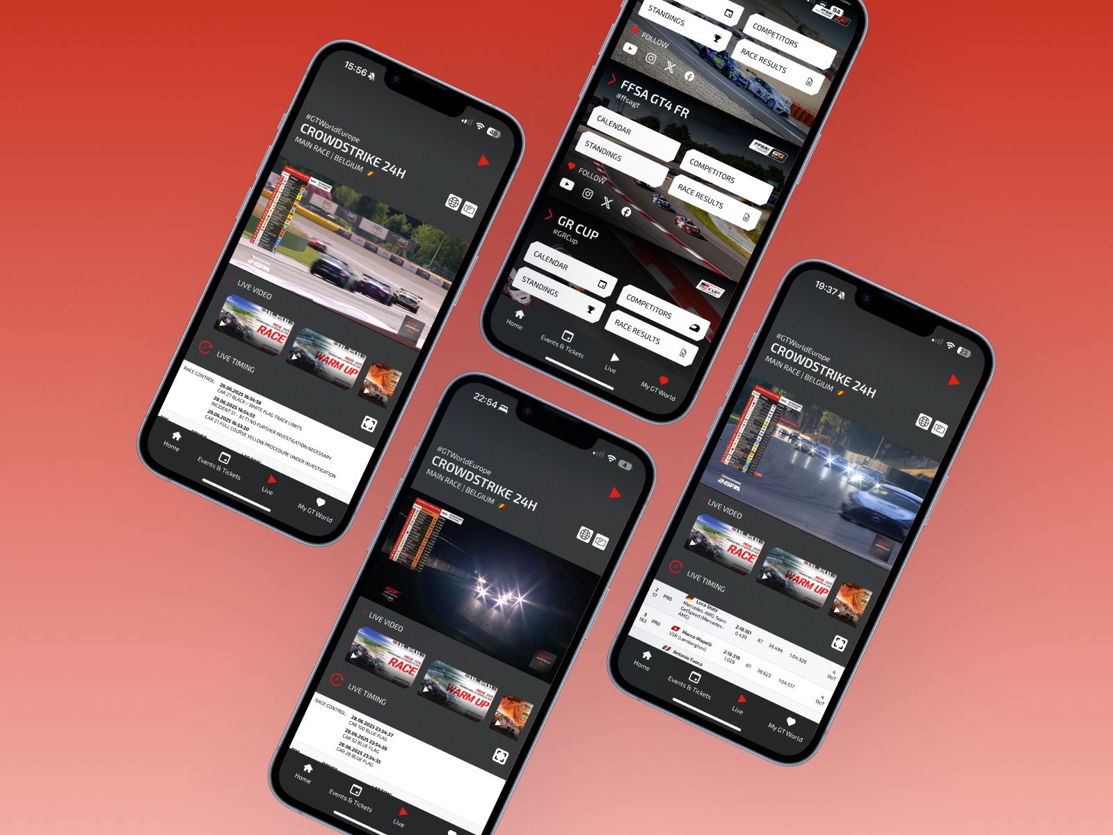 GT World mobile app screenshot on iOS